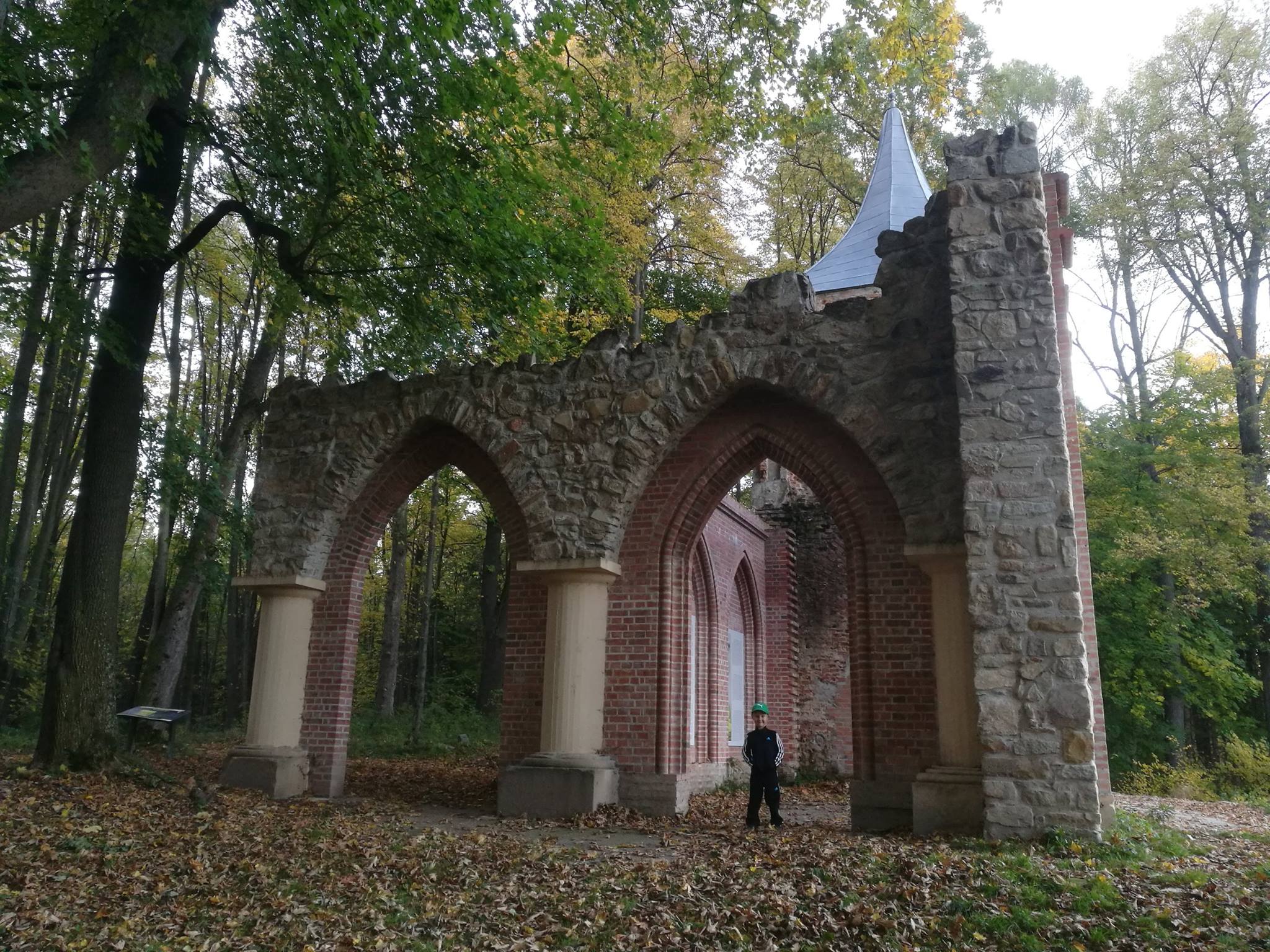 Ruiny mauzoleum w Bukowcu i grzybek rosnący z sufitu - zdjęcie 3